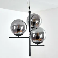 Suspension Hogatza Noir, 3 lumières