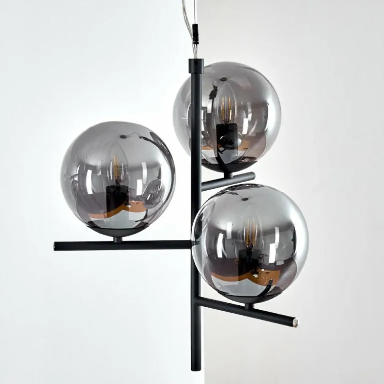 Suspension Hogatza Noir, 3 lumières