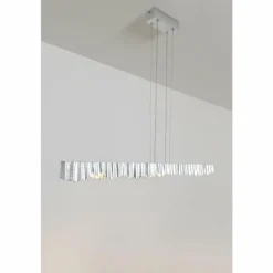 Suspension Holländer CASTELLO LED Argenté, 6 lumières