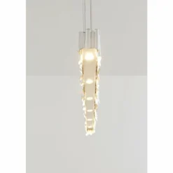 Suspension Holländer CASTELLO LED Argenté, 6 lumières