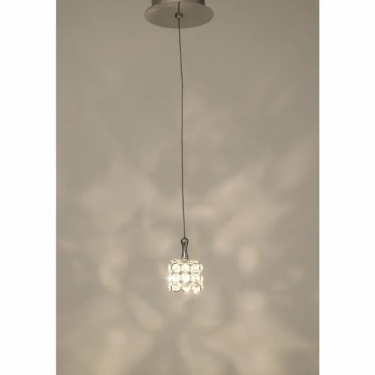 Suspension Holländer ECKIG Argenté, 1 lumière