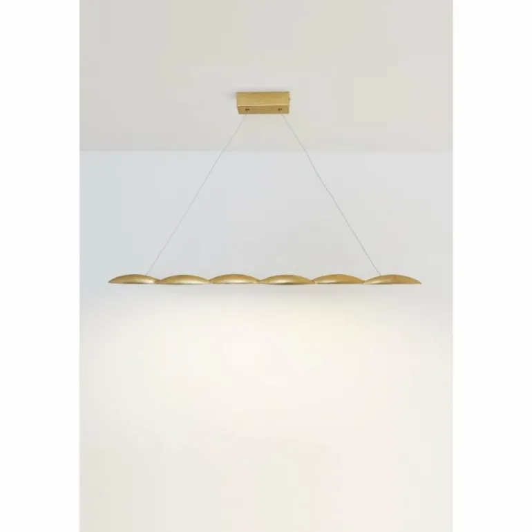 Suspension Holländer FARAONE LED Or, 6 lumières