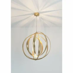 Suspension Holländer GEMMA LED Or, 2 lumières