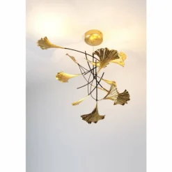 Suspension Holländer GRACIOSO LED Or, 6 lumières