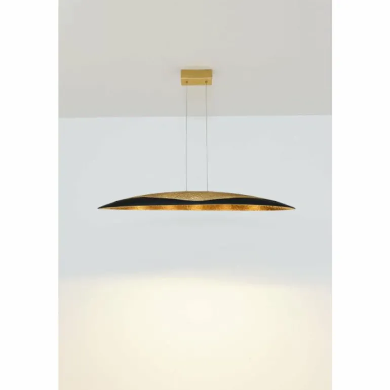 Suspension Holländer MERCURIO LED Or, 5 lumières