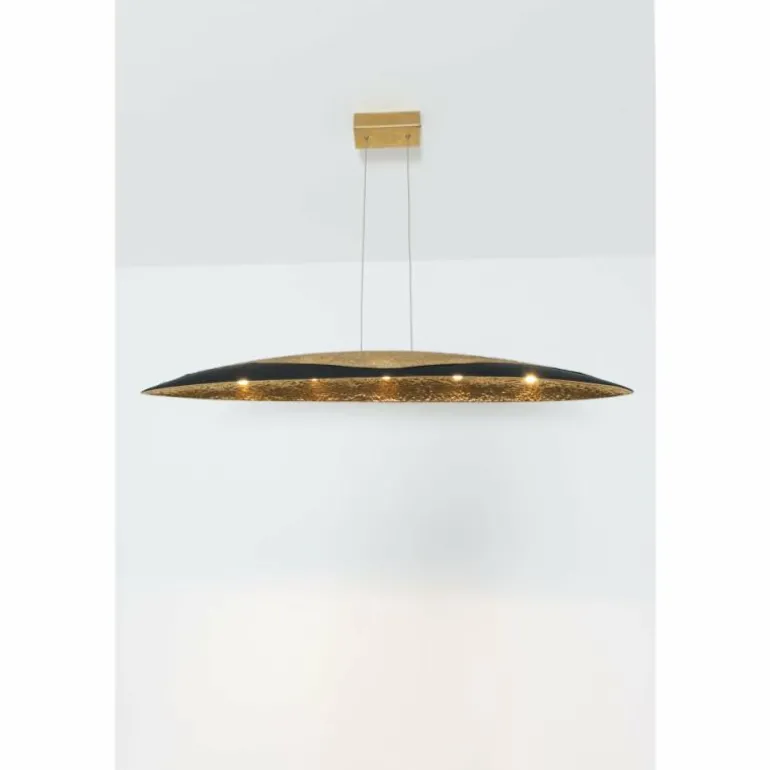 Suspension Holländer MERCURIO LED Or, 5 lumières