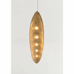 Suspension Holländer MERCURIO LED Or, 5 lumières