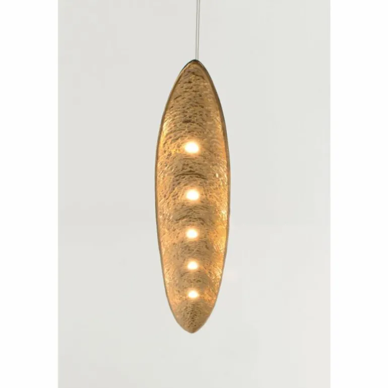 Suspension Holländer MERCURIO LED Or, 5 lumières