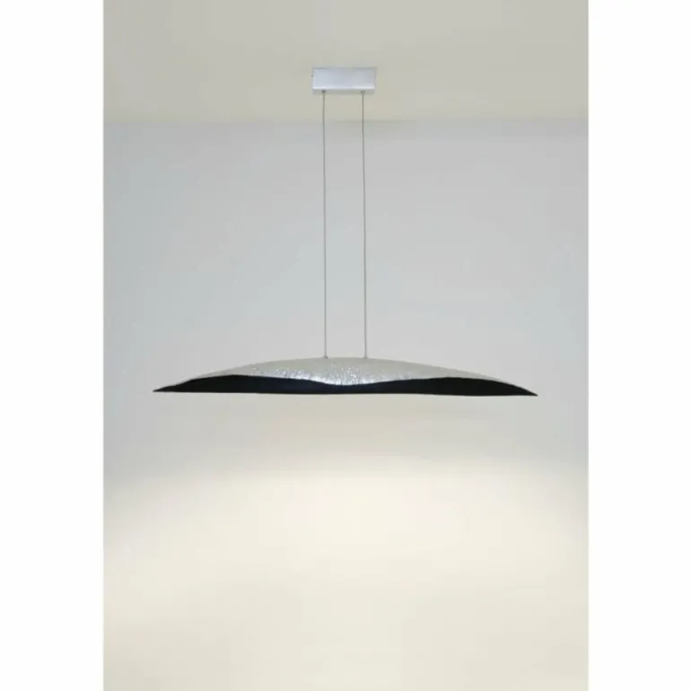 Suspension Holländer MERCURIO LED Argenté, 5 lumières