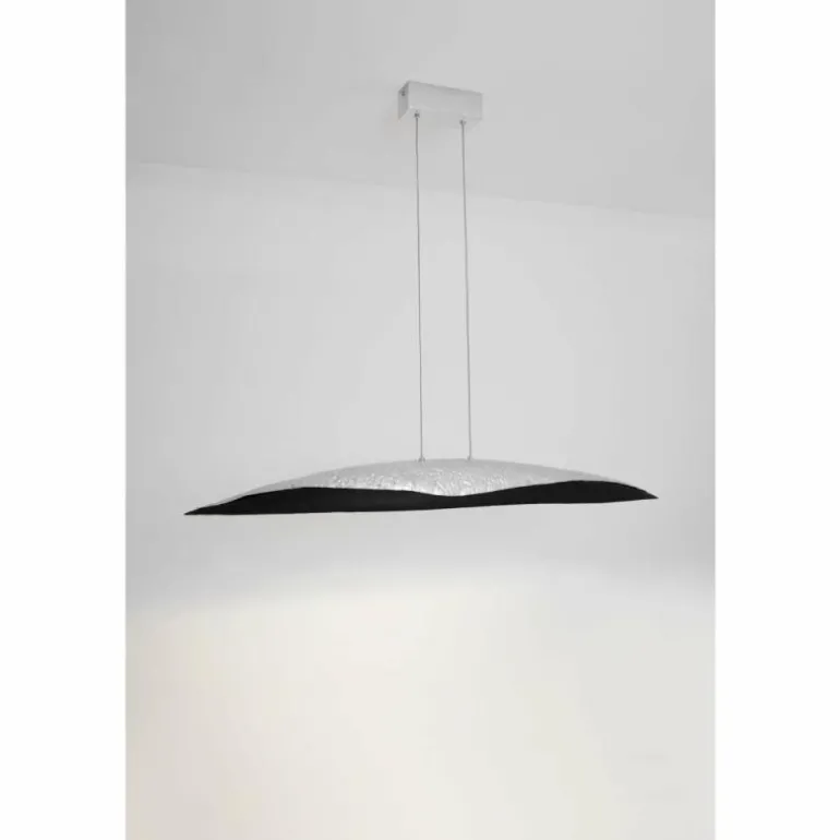 Suspension Holländer MERCURIO LED Argenté, 5 lumières