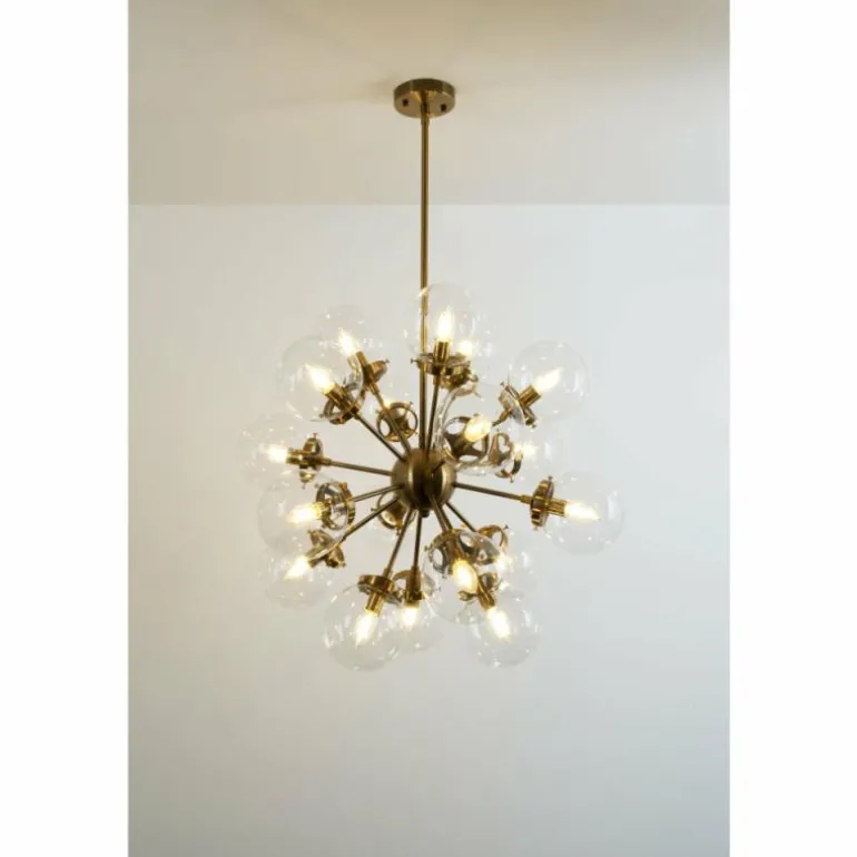 Suspension Holländer MOLTIPLICATORE Or, Laiton, 18 lumières