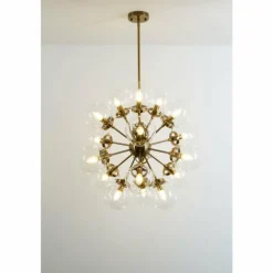 Suspension Holländer MOLTIPLICATORE Or, Laiton, 18 lumières