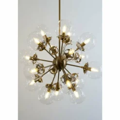 Suspension Holländer MOLTIPLICATORE Or, Laiton, 18 lumières