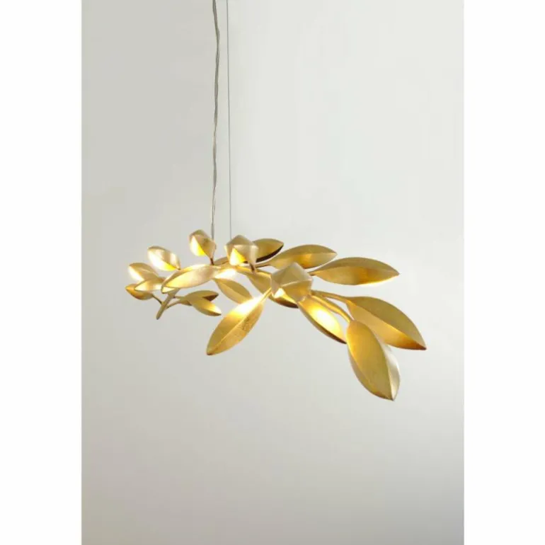 Suspension Holländer RISO Or, 11 lumières