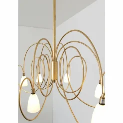 Suspension Holländer ROSASPINA OVAL Or, 6 lumières