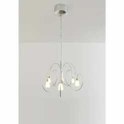 Suspension Holländer ROSASPINA OVAL Argenté, 6 lumières