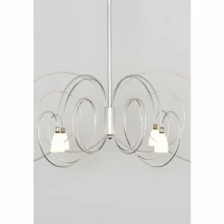Suspension Holländer ROSASPINA OVAL Argenté, 6 lumières