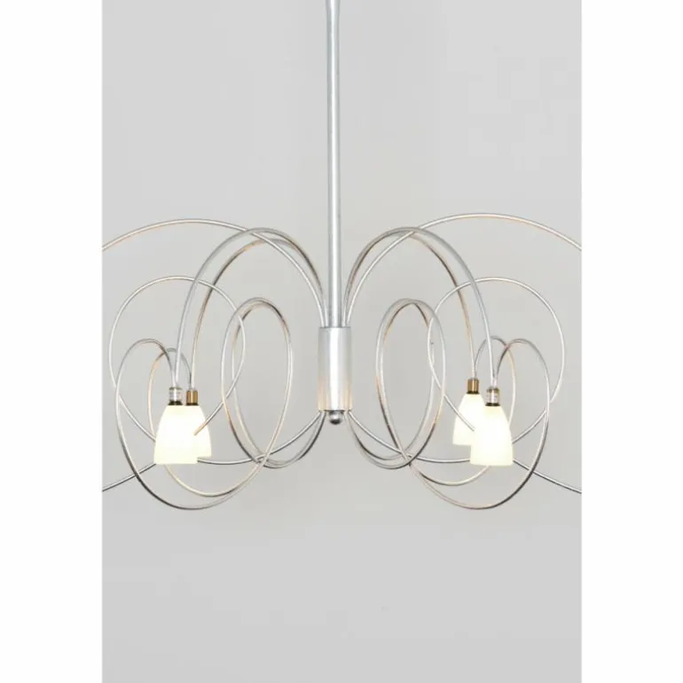 Suspension Holländer ROSASPINA OVAL Argenté, 6 lumières