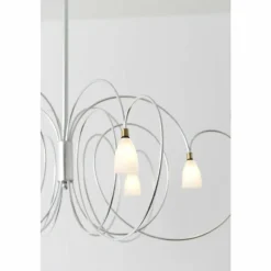 Suspension Holländer ROSASPINA Argenté, 6 lumières