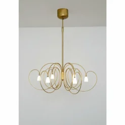 Suspension Holländer ROSASPINA Or, 6 lumières