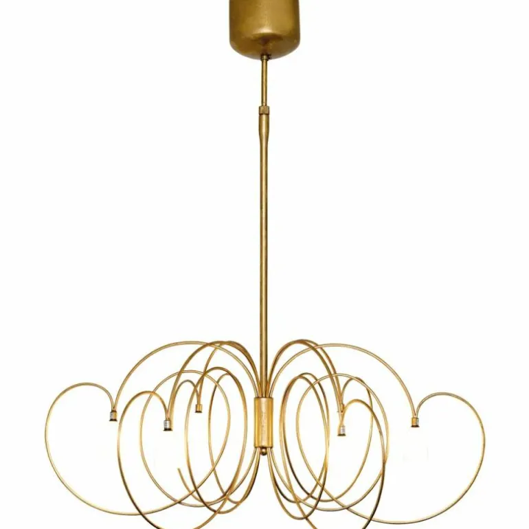 Suspension Holländer ROSASPINA Or, 6 lumières