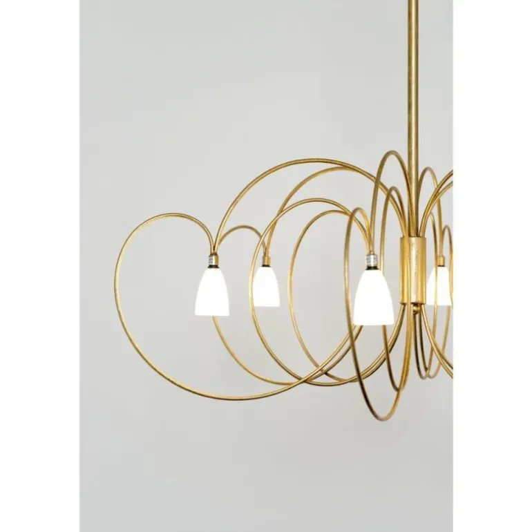 Suspension Holländer ROSASPINA Or, 6 lumières