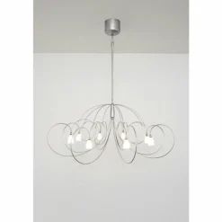 Suspension Holländer ROSASPINTA GROSS Argenté, 8 lumières