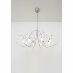 Suspension Holländer ROSASPINTA GROSS Argenté, 8 lumières