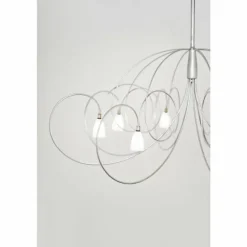 Suspension Holländer ROSASPINTA GROSS Argenté, 8 lumières