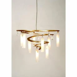 Suspension Holländer SERPENTINEN SPIRAL Or, 9 lumières