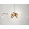 Suspension Holländer SERPENTINEN GOLD Or, 6 lumières