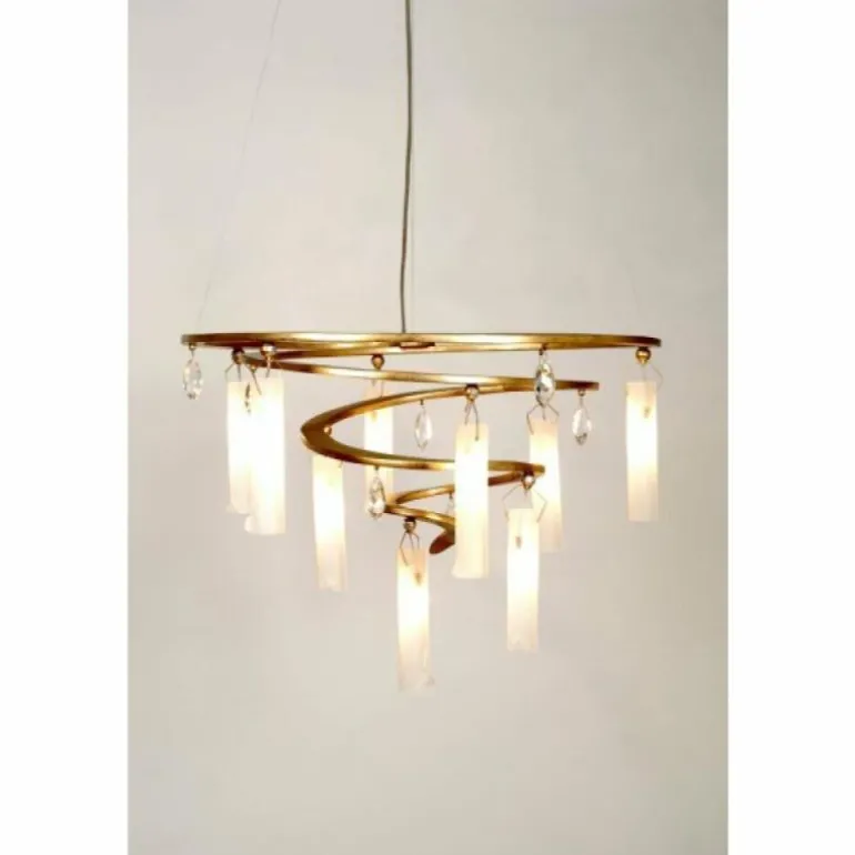 Suspension Holländer SERPENTINEN SPIRAL Or, 9 lumières