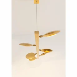 Suspension Holländer SIMULATORE LED Or, 6 lumières