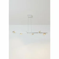 Suspension Holländer SIMULATORE LED Argenté, 6 lumières