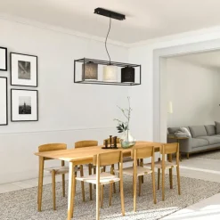 Suspension Honsel GILLI Noir, 3 lumières