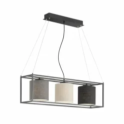 Suspension Honsel GILLI Noir, 3 lumières