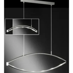 Suspension Honsel Lucy Chrome, 6 lumières