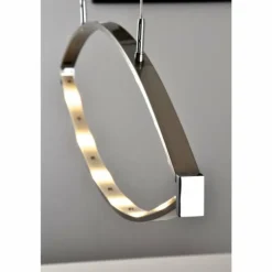 Suspension Honsel Lucy Chrome, Acier inoxydable, 6 lumières