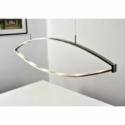 Suspension Honsel Lucy Chrome, Acier inoxydable, 6 lumières