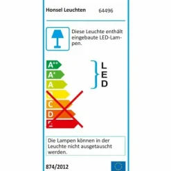 Suspension Honsel Lucy Chrome, Acier inoxydable, 6 lumières