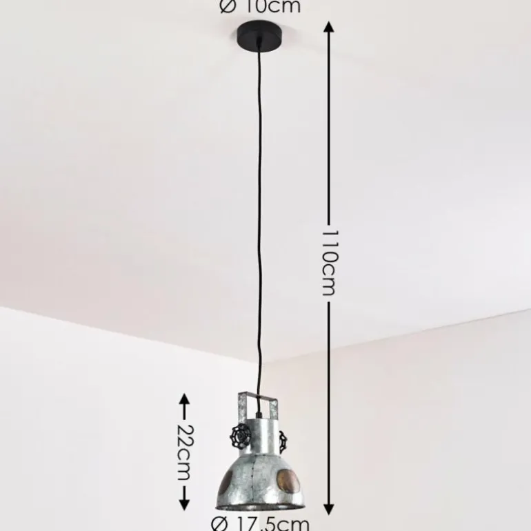 Suspension Hora Rouille, Argenté, 1 lumière