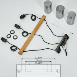 Suspension Hunouri Écru, 3 lumières