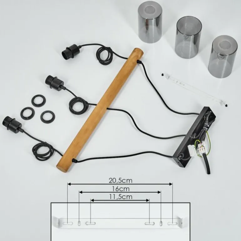 Suspension Hunouri Écru, 3 lumières