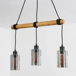 Suspension Hunouri Écru, 3 lumières