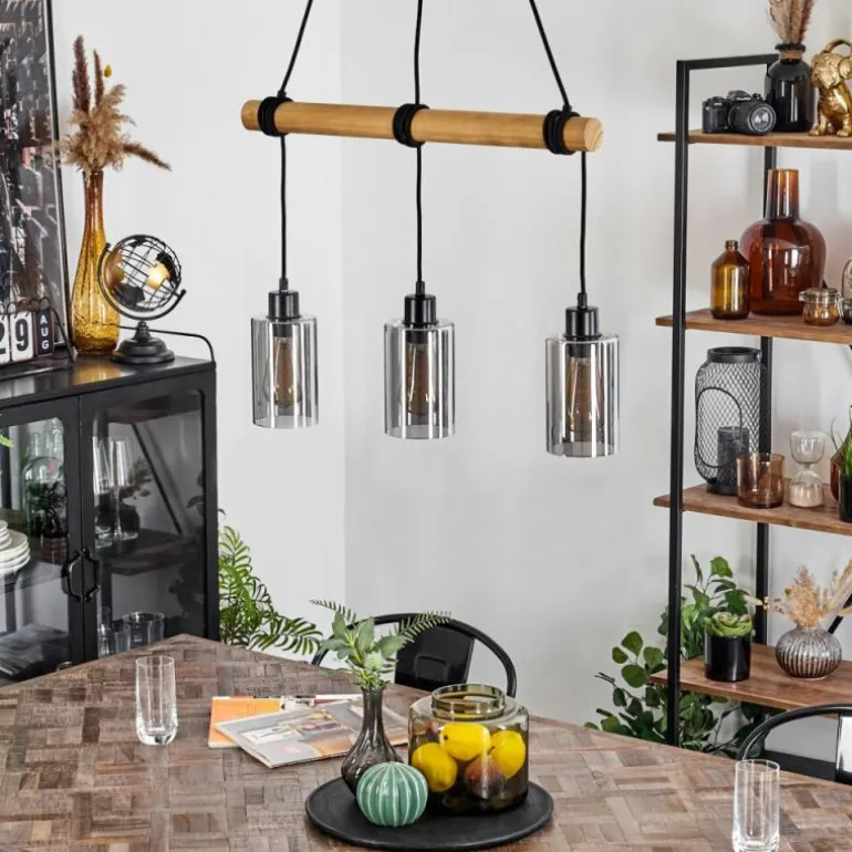 Suspension Hunouri Écru, 3 lumières