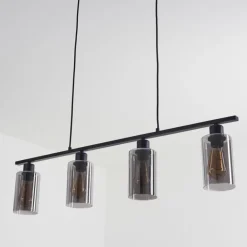Suspension Hunouri Noir, 4 lumières