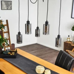 Suspension Hunouri Noir, 5 lumières