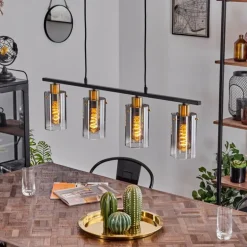 Suspension Hunouri Noir, 4 lumières