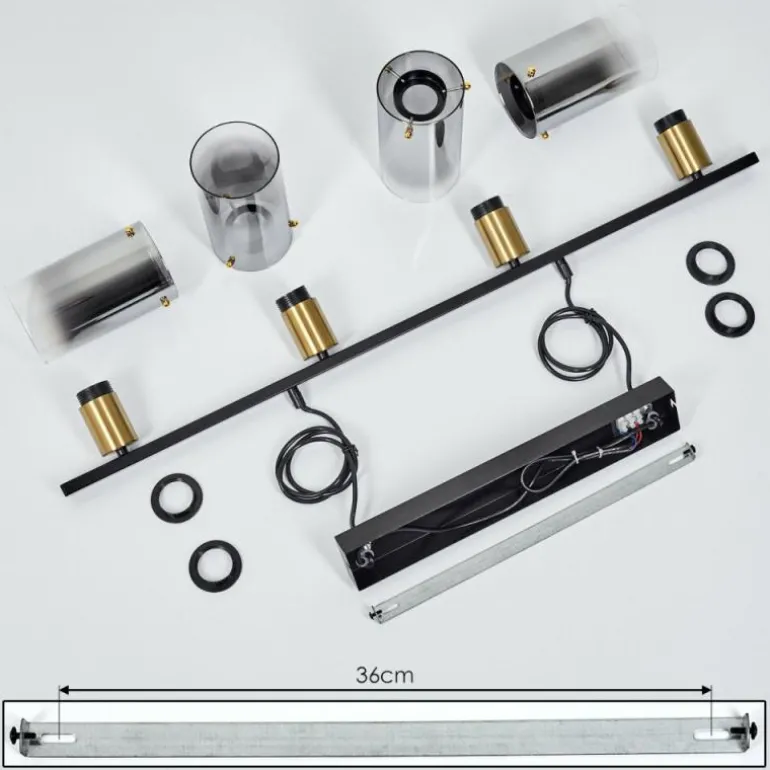 Suspension Hunouri Noir, 4 lumières