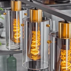 Suspension Hunouri Noir, 4 lumières